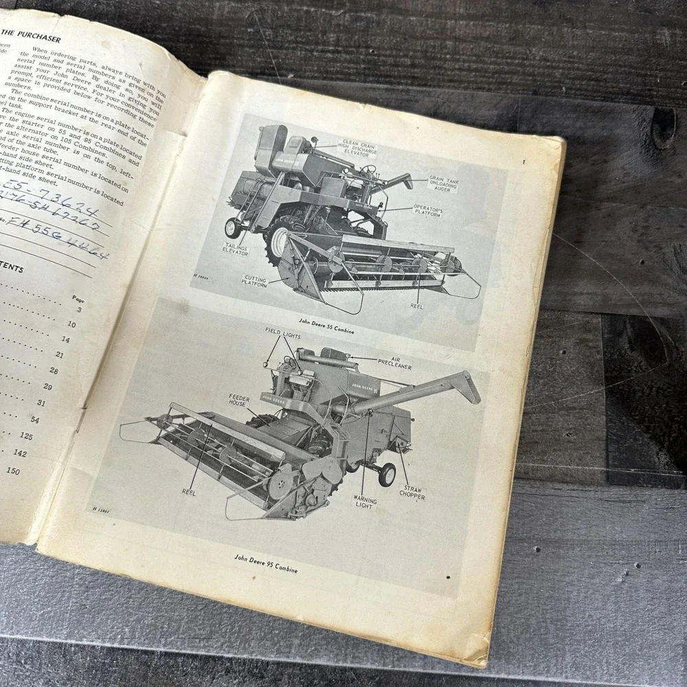 Operator's Manual, John Deere 55, 95 and 105 Combines, OM-H665416, Paperback